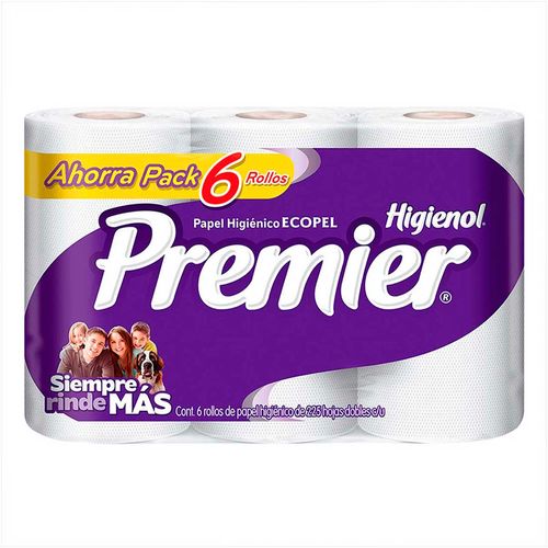 Papel Higiénico Premier Doble Hoja 6 Rollos