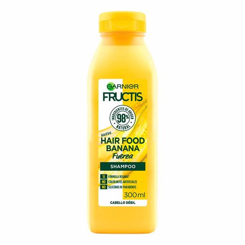 Shampoo Garnier Fructis Hair Food Banana Cabello Débil Fuerza 300ml
