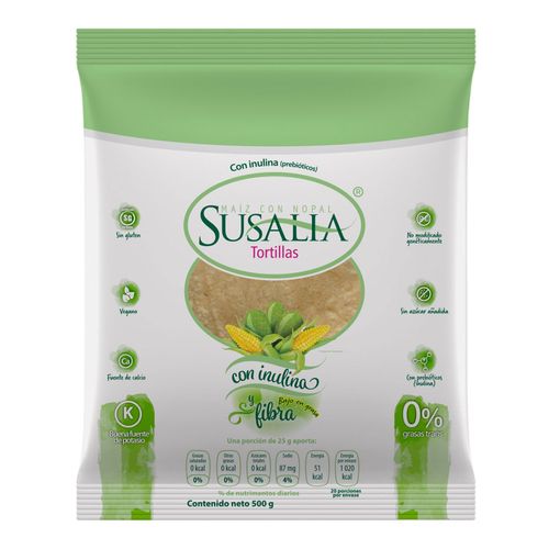 Tortilla Maiz Nopal Susalia 500g