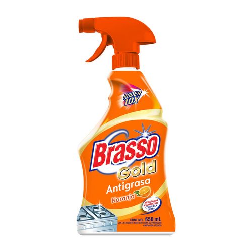 Desengrasante Líquido Brasso Gold Antigrasa Naranja 650ml