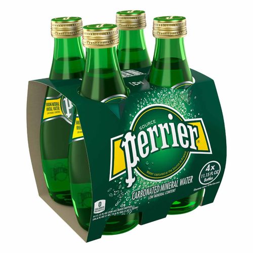 Agua Mineral Perrier 4 Botellas de 330ml c/u
