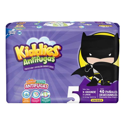 Pañales Kiddies Antifugas Talla 5 X Grande 40 pañales