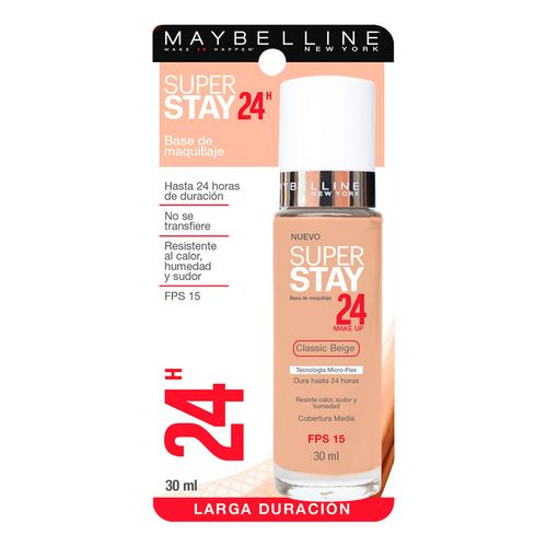 Base de Maquillaje Líquida Maybelline New York Super Stay Classic Beige 30ml