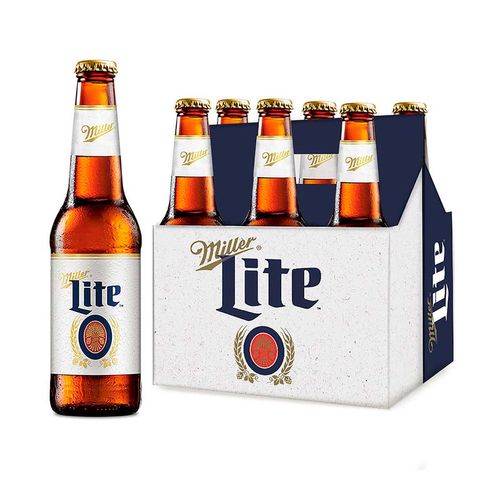 Cerveza Clara Miller Lite 6 Pack Botella 355ml