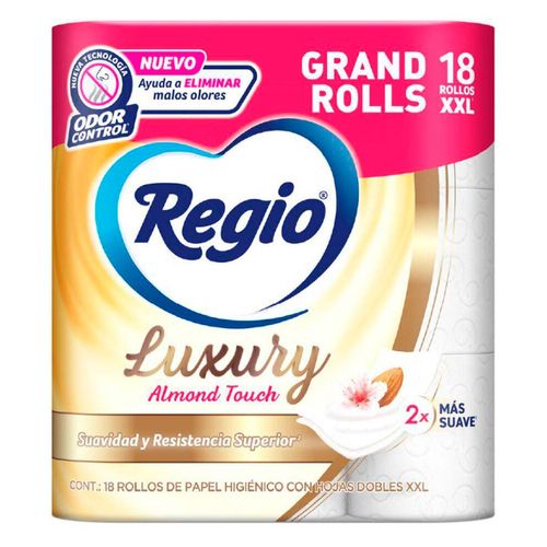 Papel Higiénico Regio Luxury Almond Touch 18 Rollos