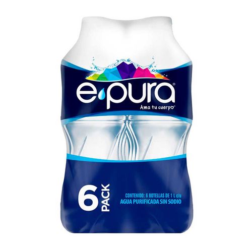 Agua Natural Epura 6 Botellas De 1L c/u