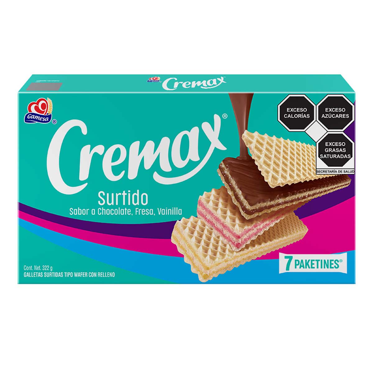 Galletas Gamesa Crema7 Paketines 322g | Chedraui