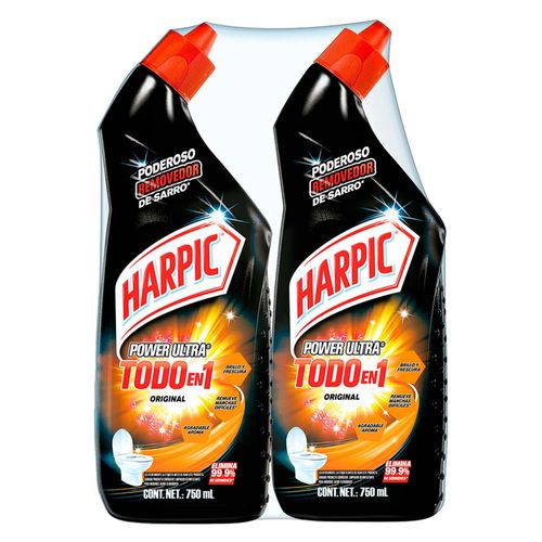 Limpiador de Baños Líquido Harpic Ultra Quita Sarro 2 Piezas de 750ml