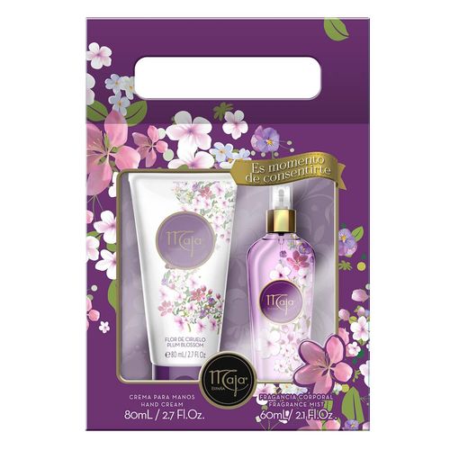 Set de Fragancias para Dama Maja Flor de Ciruelo Crema para Manos 80 ml y Body Mist 60ml
