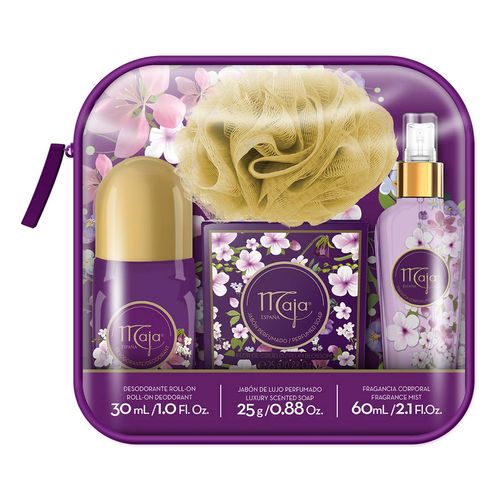 Set de Fragancias Maja Plum Body Mist 60ml + Jabón en Barra 25g + Desodorante Roll On 30ml