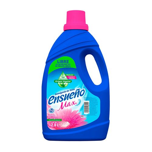 Suavizante de Telas Ensueño Max Zero Enjuague Frescura Primaveral 2.8L