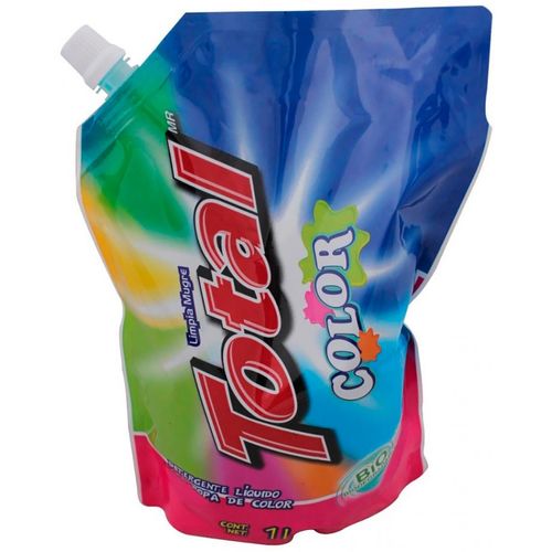 Detergente Líquido Total Color Limpia Mugre con Máxima Limpieza 1L