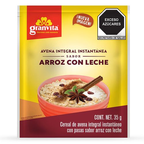 Avena Instantánea Granvita Tradicional Arroz con Leche 35g