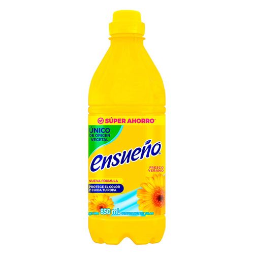 Suavizante de Telas Ensueño Color de Origen Vegetal Fresco Verano 850ml