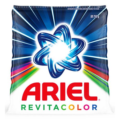 Detergente en Polvo Ariel Revitacolor 750g