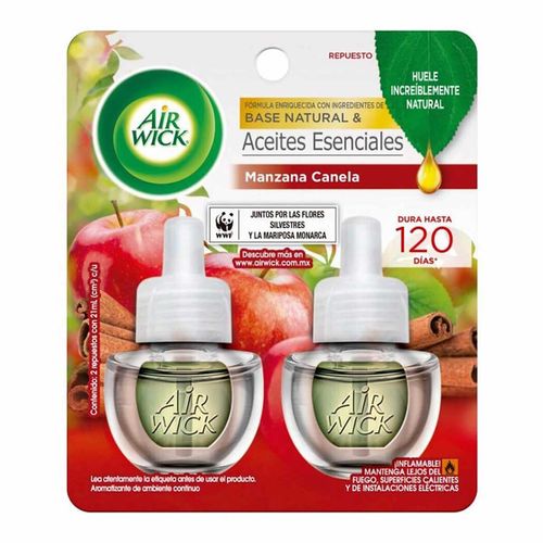 Repuesto para Aromatizante Airwick Aceite Manzana Canela 2 Repuestos 21ml