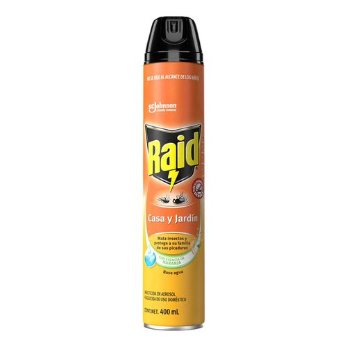 Insecticida en Aerosol Casa y Jardín Raid Naranja 400ml
