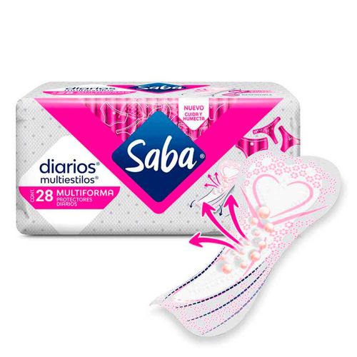 Pantiprotectores Saba Diarios Multiestilos Ultradelgados 28 Protectores