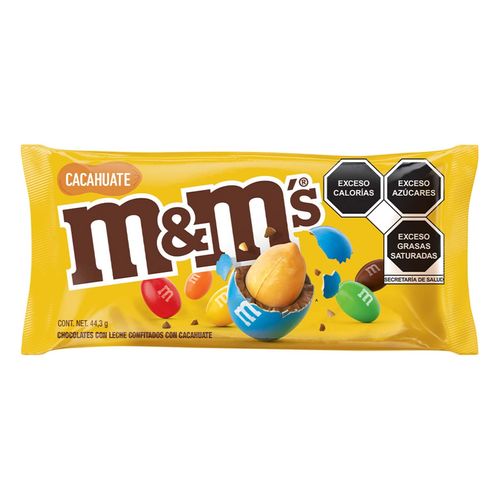 M&Ms Chocolates Con Leche Y Cacahuate Confitados 44.3g