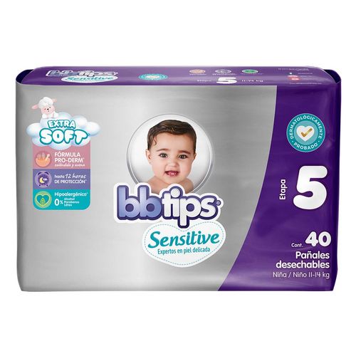 Pañales Bbtips Sensitive Talla 5 40 pañales