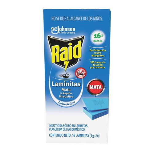 Insecticida en Láminas Raid Repuesto 16 Laminitas