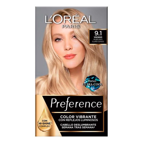 Tinte de Cabello Preference de L'Oréal Paris 9.1 Vikingo Rubio Muy Claro