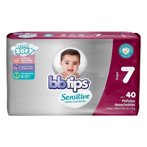 Pañales Bbtips Sensitive Talla 7 40 pañales