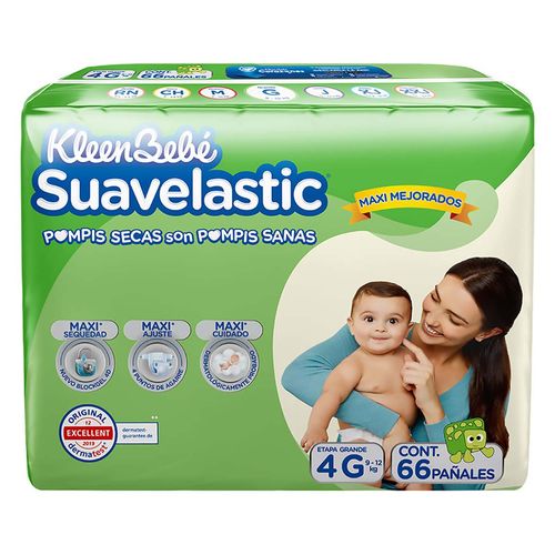 Pañales KleenBebé Suavelastic Etapa 4 Grande Unisex 66 Pañales