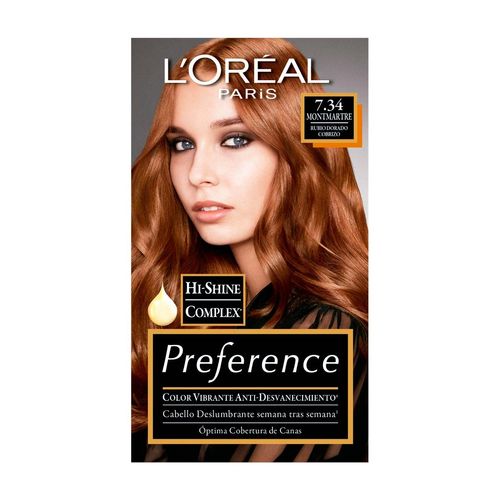 Tinte de Cabello L'Oréal Paris Preference 7.34 Rubio Dorado Cobrizo