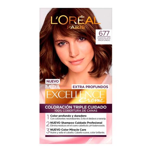 Tinte de Cabello L'Oréal Paris Imédia Excellence 677 Chocolate Profundo
