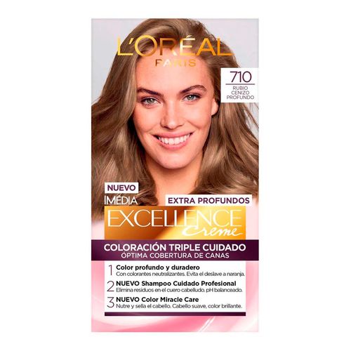 Tinte de Cabello L’Oréal Paris Imédia Excellence Creme 710 Rubio Cenizo