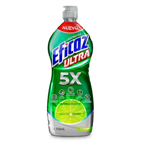 Lavatrastes Líquido Eficaz Ultra Limón 750ml