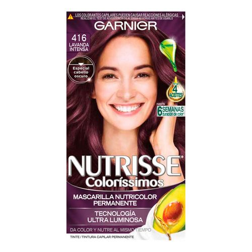 Tinte de Cabello Garnier Nutrisse Coloríssimos 416 Lavanda Intensa