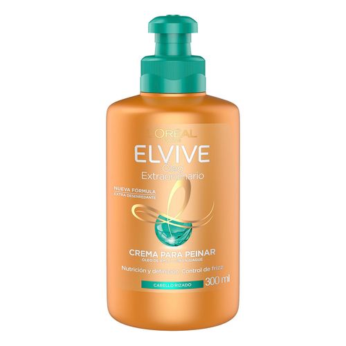 Crema para Peinar L'Oréal Elvive Óleo Extraordinario Cabello Rizado 300ml