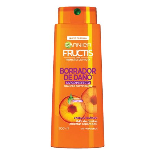 Shampoo Garnier Fructis Borrador de Daño Cabello Dañado 650ml