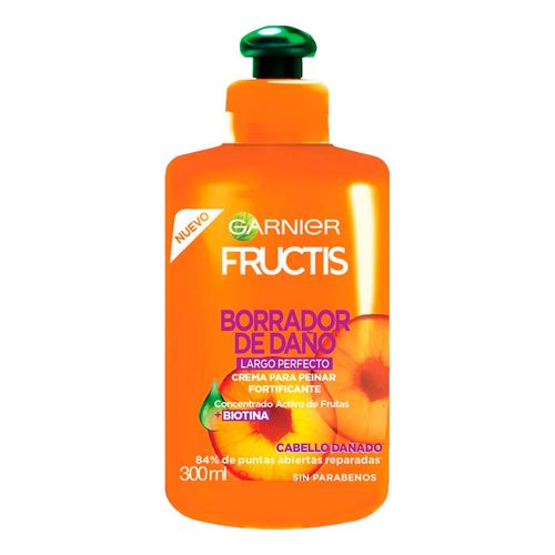 Crema para Peinar Garnier Fructis Borrador de Daño Cabello Dañado 300ml