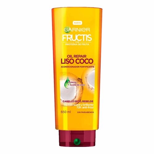 Acondicionador Garnier Fructis Oil Repair Liso Coco 650ml