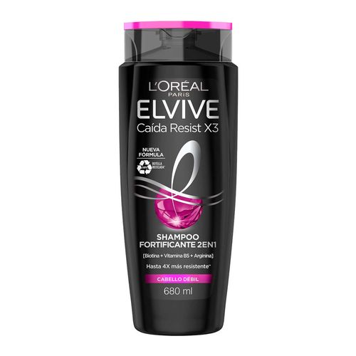 Shampoo L´Oréal Paris Elvive Caída Resist x3 Cabello Débil 680ml