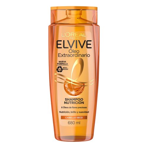 Shampoo L'Oréal Paris Elvive Óleo Extraordinario Cabello Seco 680ml