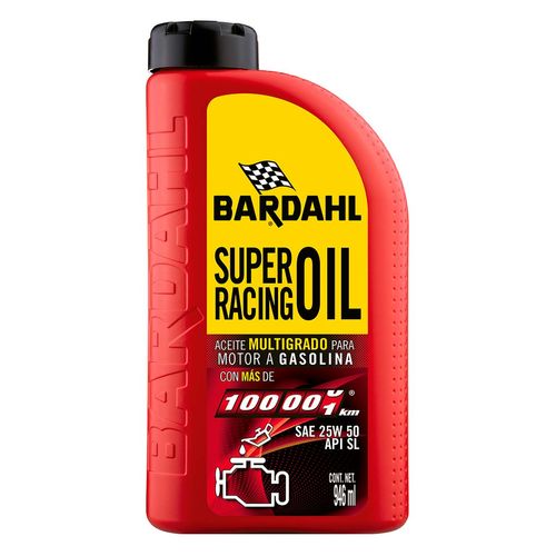 Aceite Multigrado Bardahl Super Racing 100 Mil Km SAE 25W50 946ml