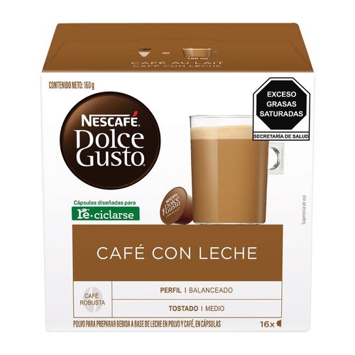 Cápsula de Café Nescafé Dolce Gusto Café con leche 16 Cápsulas