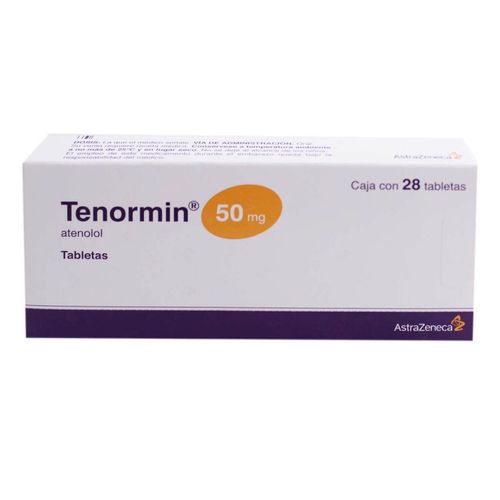 Tabletas Tenormin 50mg Caja con 28 Tabletas