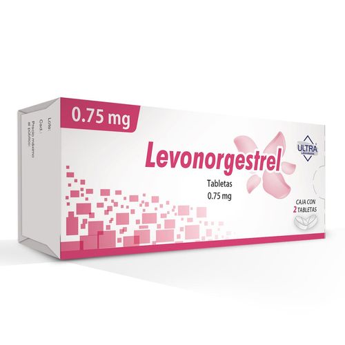 Tabletas Levonorgestrel 0.75mg Caja con 2 Tabletas