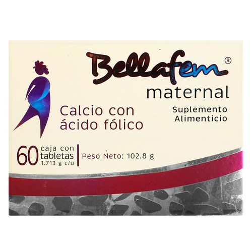 Suplemento Alimenticio Bellafem Maternal 60 Tabletas