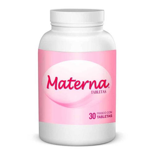 Tabletas Nestlé Materna Vitaminas y Minerales Frasco con 30 Tabletas