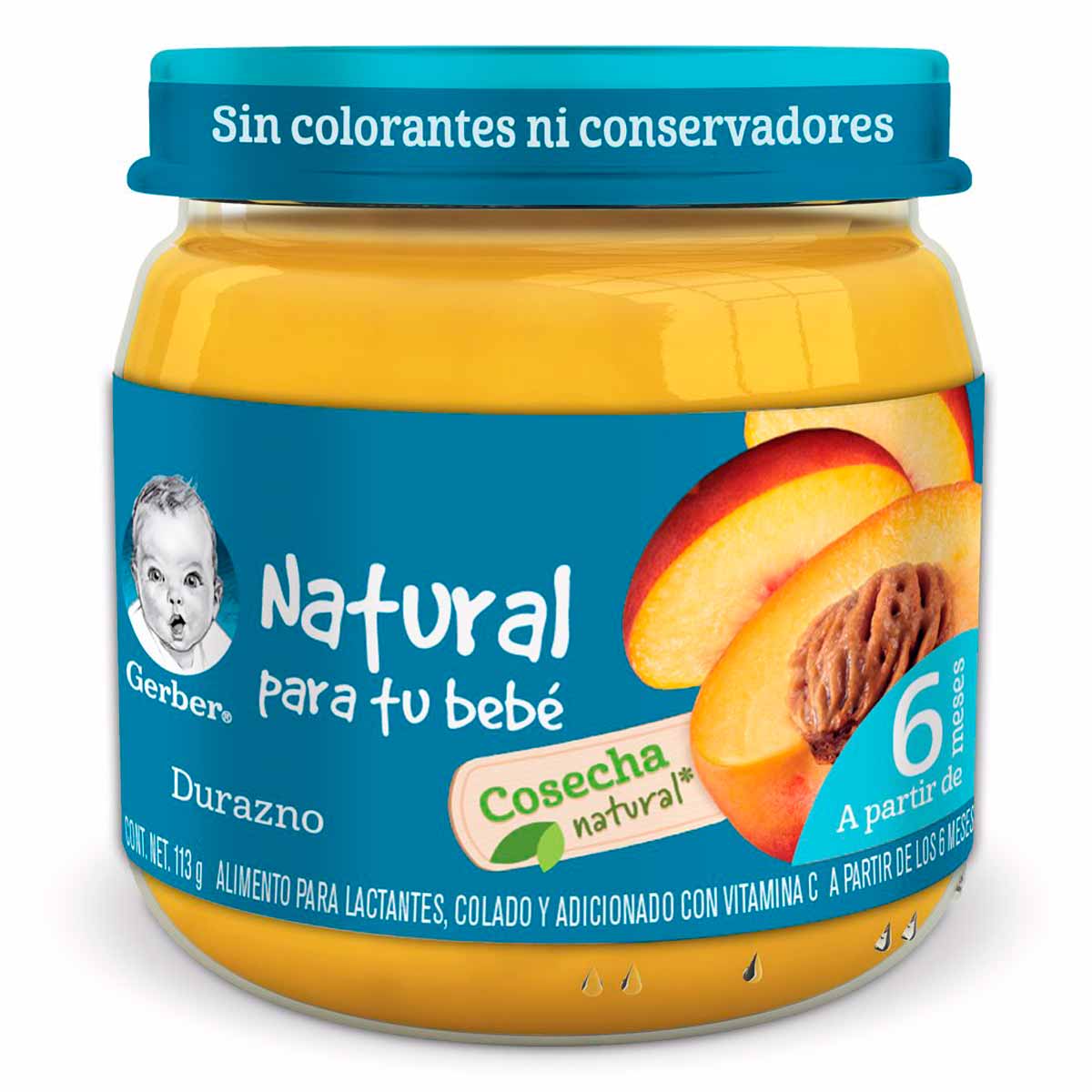 Papilla Gerber Cosecha Natural Etapa Durazno 113g Chedraui