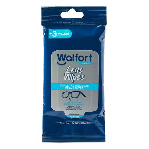 Toallitas Húmedas Walfort para Lentes 12 Toallitas