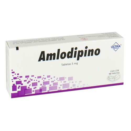 Tabletas Genéricas Amlodipino 5mg Caja con 10 Tabletas