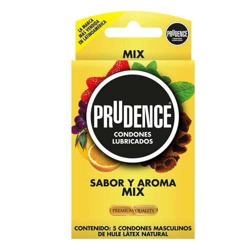 Condones de Látex Prudence Mix Sabor y Aroma 5 Condones