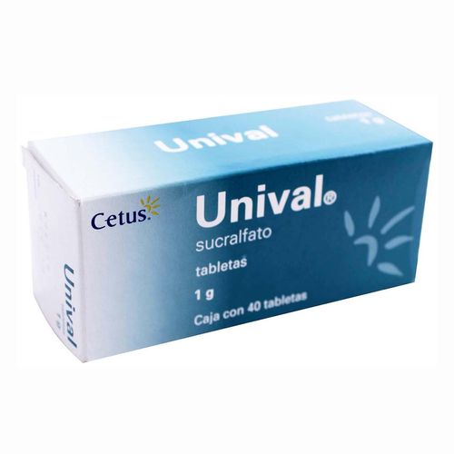 Tabletas Unival 1g Caja con 40 Tabletas